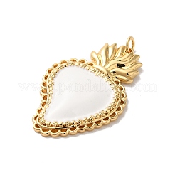 Pendenti smaltati in ottone placcato a cremagliera&nbsp;KK-G504-25B-01