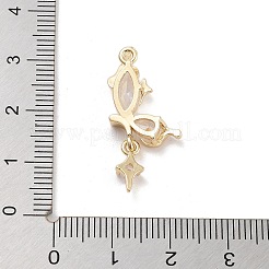 Messingpflaster klare Zirkonia Anhänger&nbsp;KK-Z061-14G-02