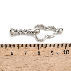 Messing Micro Pave klare Zirkonia Falte über Verschlüsse&nbsp;KK-U059-58P