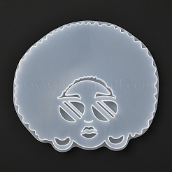 Tapis de tasse en silicone pour tête humaine&nbsp;DIY-A010-02