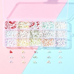 127.5g 15 Farben Backlack Glas Saatperlen&nbsp;SEED-FS0001-40