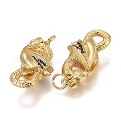 Pendenti in zirconi neri con micro pavè di ottone&nbsp;X-KK-F821-39G