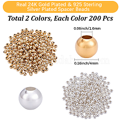Perline distanziatrici in ottone 400pz 2 colori&nbsp;KK-BBC0023-58B