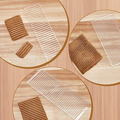 3 Stück transparentes Acryl-Ton-Werkzeug in 3 Stilen&nbsp;TACR-PH0001-61