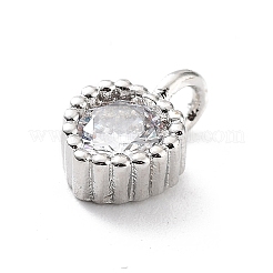 Porte micro ouvrent pendentifs zircone cubique en laiton de placage&nbsp;KK-P247-10P