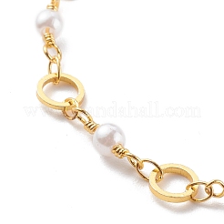 Messingring Gliederkette Armband&nbsp;BJEW-JB06164