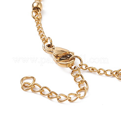 Bracelets de perles de chapelet avec croix&nbsp;BJEW-E282-02G