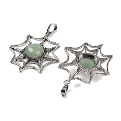 Colgantes de telaraña de aventurina verde natural&nbsp;G-Q163-09AS-07