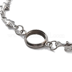 Anlaufgeschützte Fassungen für Gliederarmbänder aus Edelstahl 201&nbsp;MAK-K023-01D-P