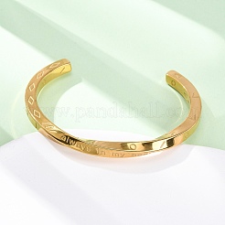 Immer in meinem Herzen 304 Edelstahl Manschettenarmbänder für Frauen&nbsp;BJEW-D361-01G