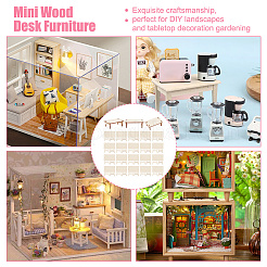 Mini meuble de bureau en bois&nbsp;DJEW-WH0015-113
