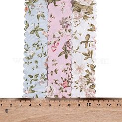 6 Yards 3 Farben Polyesterband mit Blumendruck&nbsp;OCOR-A008-03B