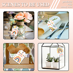 120 pz 4 stili di carta girasole grazie etichette regalo&nbsp;CDIS-WH0038-08