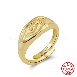925 verstellbarer Fingerring aus Sterlingsilber für Damen&nbsp;RJEW-H257-05G