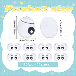 100 Stück Puppenauge aus Glas zum Basteln&nbsp;DOLL-BC0001-02B