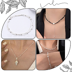 Runde 925 Sterling Silber Perlen&nbsp;STER-BBC0005-39C