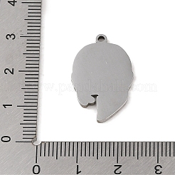Pendentifs en acier inoxydable 201 anti-ternissement&nbsp;STAS-C095-17P