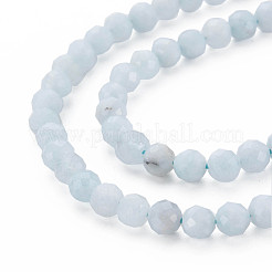 Natürliche Aquamarin Perlen Stränge&nbsp;G-Q951-01-6mm