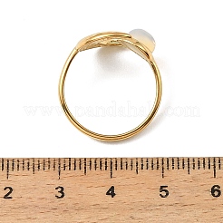 Offene Manschettenringe aus Edelstahl 304 mit Opalit für Damen&nbsp;RJEW-K393-08G