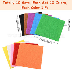 10 Stück 10 Farben Bon-Woven-Filzstoff&nbsp;DIY-WH20048-053