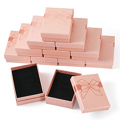 12 set di scatole regalo per gioielli in carta stampata con fiocco&nbsp;CBOX-TA0001-14A