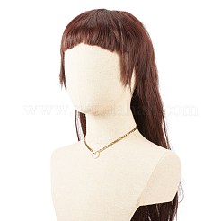Collar con colgante de donut de cuarzo rosa natural&nbsp;NJEW-JN03815-03
