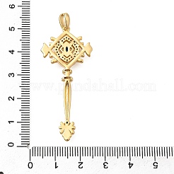 Colgantes grandes de latón con pavé de circonio cúbico&nbsp;KK-B147-04G-05