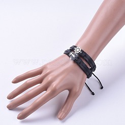 Pulseras de cordón de cuero de vaca&nbsp;BJEW-JB04770