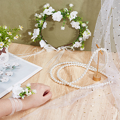 Stoff-Hochzeitskranz&nbsp;AJEW-NB0006-39