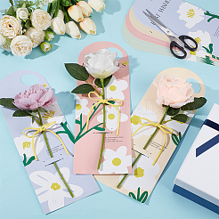 12 Stück 4 Farben Papier Einzelblumen-Displaykarten für den Lehrertag&nbsp;CON-BC0008-11