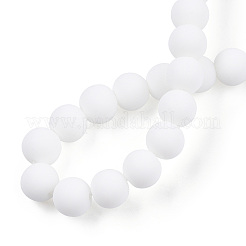Chapelets de perles en verre opaques&nbsp;GLAA-T032-P8mm-MD02