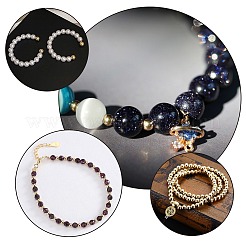 400 kit de fabrication de bracelets extensibles en hématite synthétique non magnétique électrolytique&nbsp;DIY-SC0014-93G
