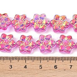 Chapelets de perles en verre électroplaqué&nbsp;EGLA-P069-02A-AB09