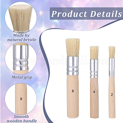3 set di pennelli per pittura a olio con setole di maiale&nbsp;OFST-CP0001-23B