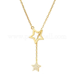 Lasso-Halsketten mit Stern-Legierung und Kristall-Strass für Damen&nbsp;FS-WG0CF7B-01