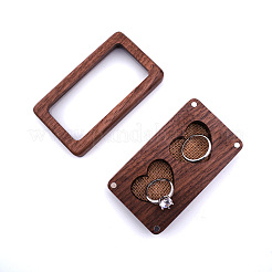 2 custodia regalo per anelli rettangolari in legno con slot per cuori&nbsp;PW-WG87182-01