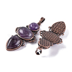 Natürlichen Amethyst Edelsteinanhänger&nbsp;G-Q158-04-08