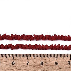 Brins de perles de verre opaques givrées&nbsp;GLAA-N017-4mm-15