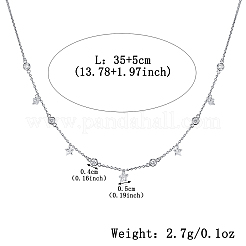 Set di gioielli in argento sterling con cerchio a stella e zirconi per l'uso quotidiano&nbsp;XB3550-3