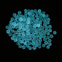 Bagliore luminoso nelle perle rotonde di vetro trasparente scuro&nbsp;GLAA-F124-B07