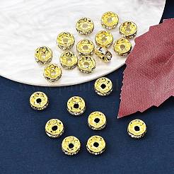 Messing Strass Zwischen perlen&nbsp;RB-A014-Z8mm-01G