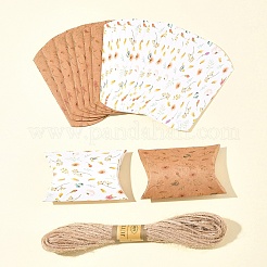 30 Stück 2 Farben Geschenkboxen mit Blumendruckpapierkissen&nbsp;CON-FS0001-13