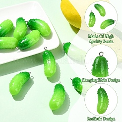 10 pz pendenti vegetali in resina opaca&nbsp;RESI-YW0005-65