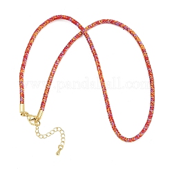 Creazione di collane in cordoncino di policotone intrecciato&nbsp;MAK-F038-B-G