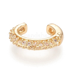 Latón micro pave pendientes de gemelos de circonio cúbico transparente&nbsp;X-EJEW-M195-07G