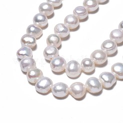Fili di perle di perle d'acqua dolce coltivate naturali&nbsp;PEAR-N014-07C