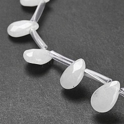 Natürliche weiße Jade perlen Stränge&nbsp;G-Q167-A03-01