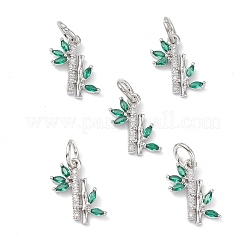 Crémaillère placage laiton pavé breloques zircone cubique&nbsp;KK-G464-08P