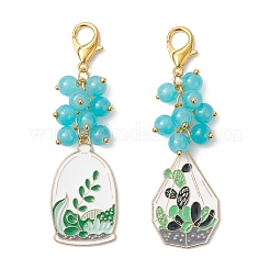 2pcs décorations de pendentif en alliage d'émail&nbsp;HJEW-JM03287