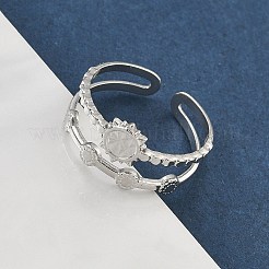Anelli polsini aperti in acciaio inossidabile 304 per donna&nbsp;RJEW-A079-07B-P